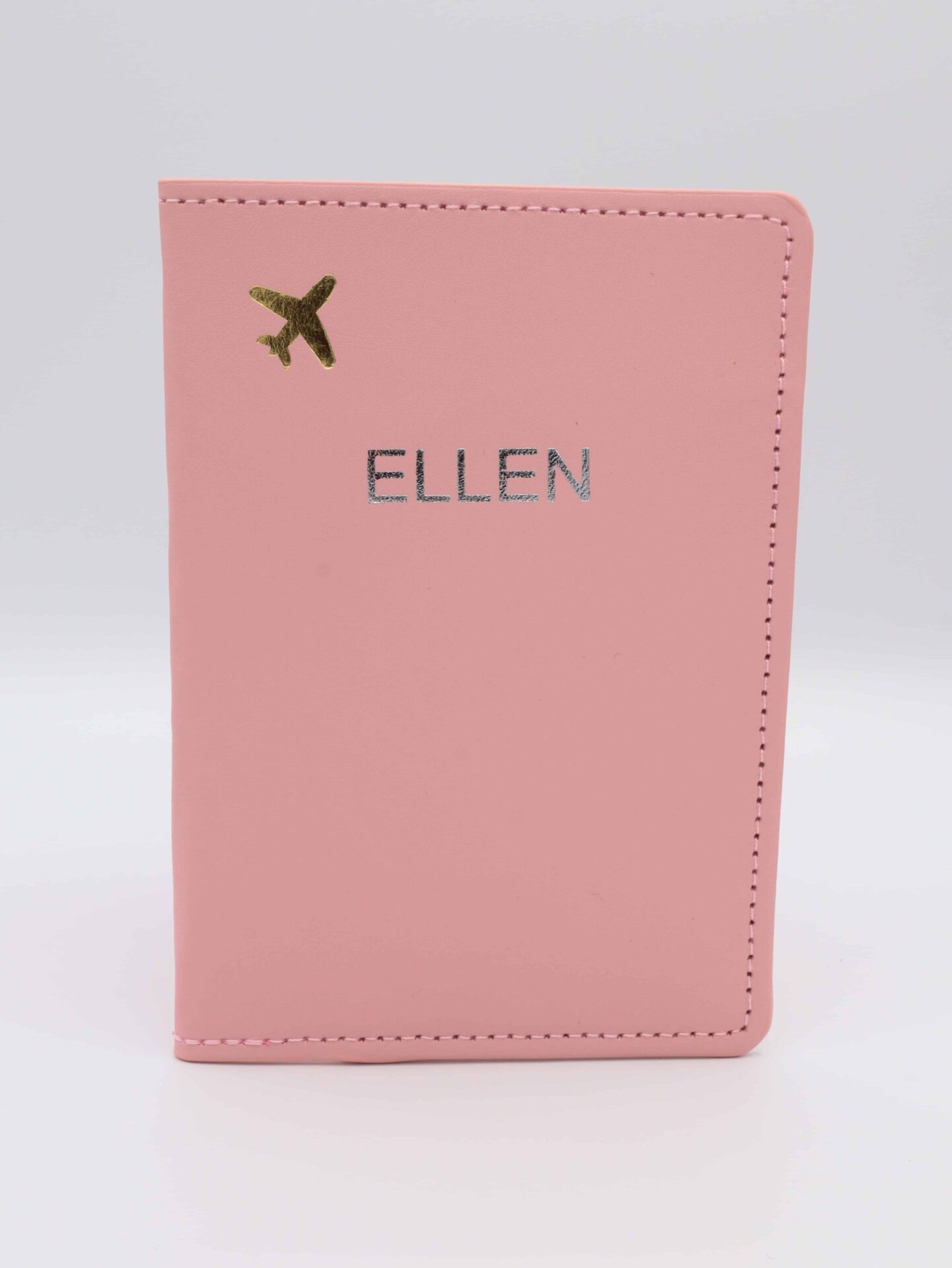 Travel Family luxe gepersonaliseerd paspoorthoesje roze
